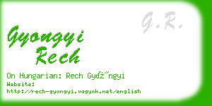 gyongyi rech business card